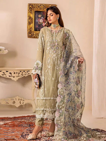 Pakistani Salwar Kameez - Embroidered Luxe Chiffon