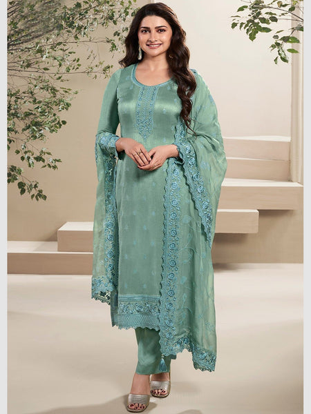Straight Indian Dress - Art Silk Embroidery