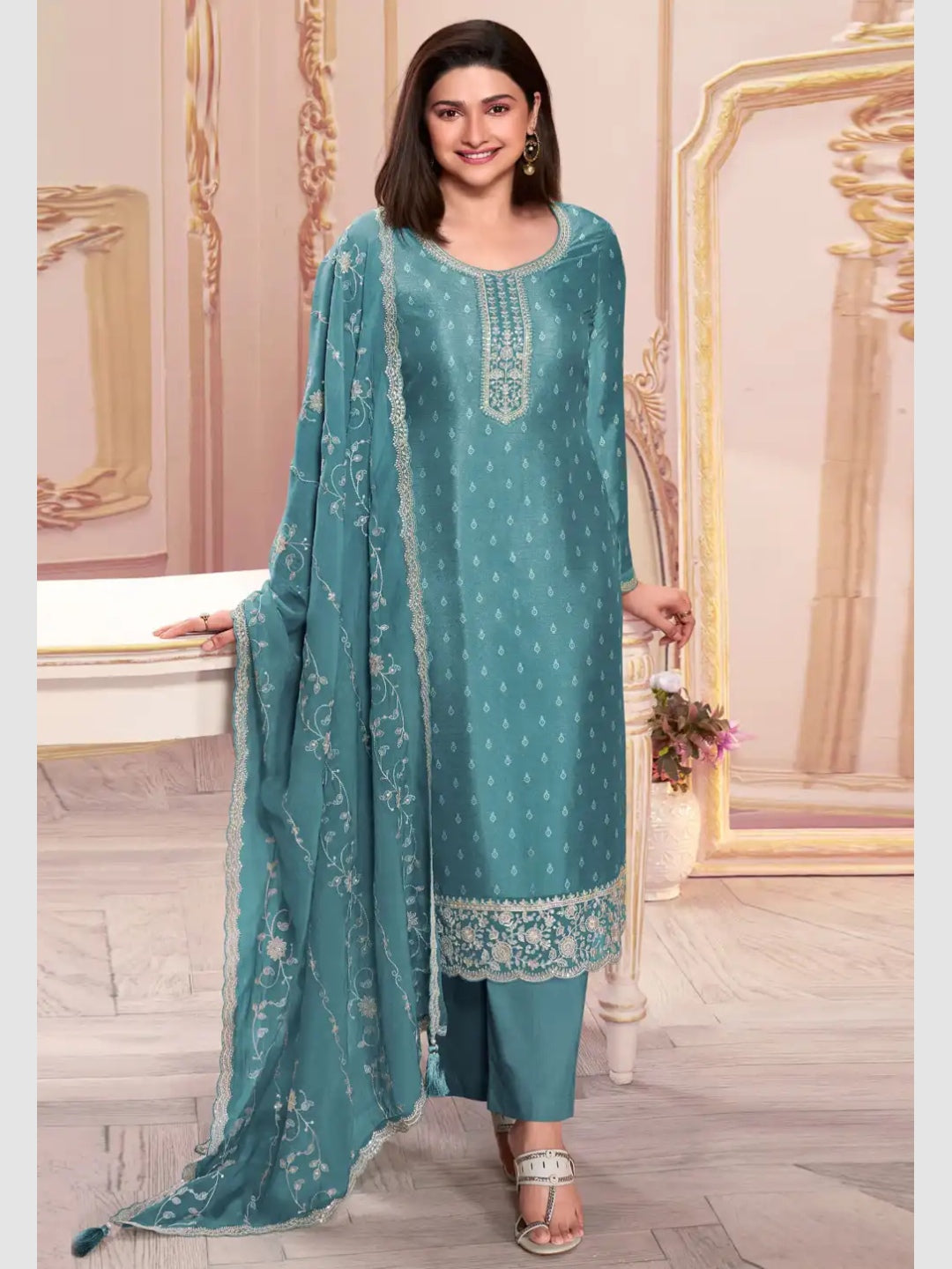 sachin and babi light blue dress Champagne Bridesmaid Dresses & Gowns for Women main image 1
