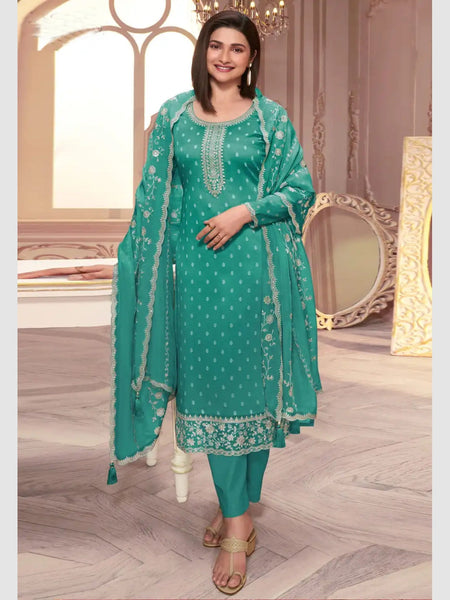 Straight Salwar Kameez - Silk Georgette Embroidered