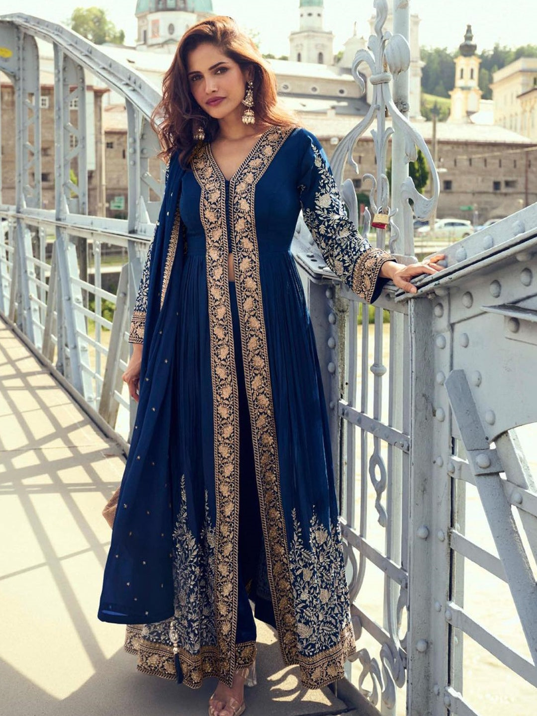 slim fit dress slacks Desi Semi Formal – Precious Noor main image 0