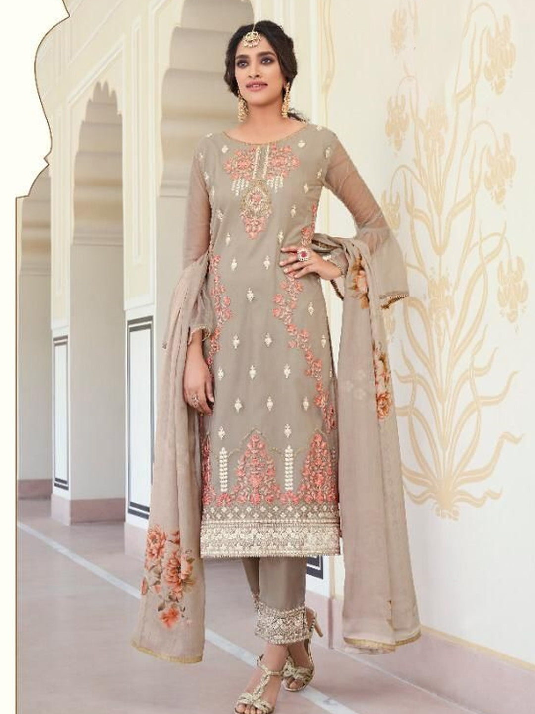 princess polly baby blue dress Buy Brown Salwar Kameez Online at Best Price on Indian Cloth Store main image 1