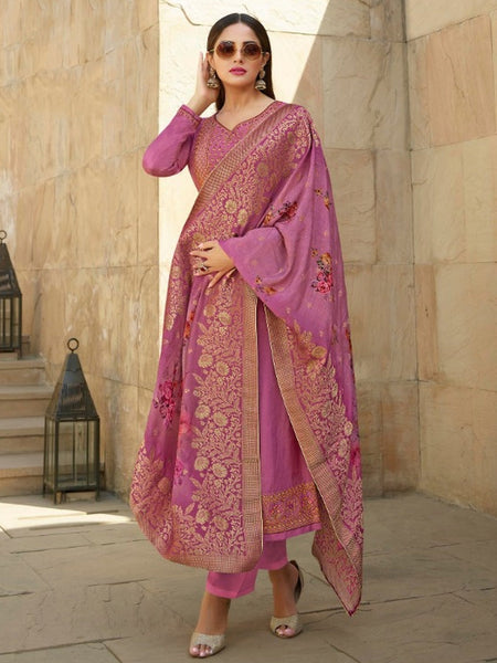 Sharara Indian Dress - Embroidered Satin