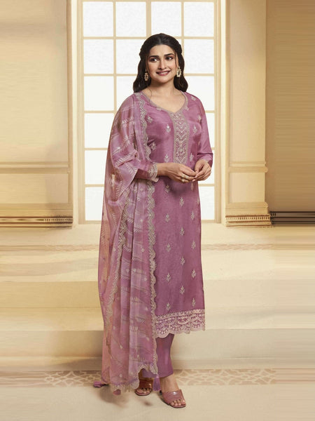 Palazzo Salwar Kameez - Embroidery on Art Silk