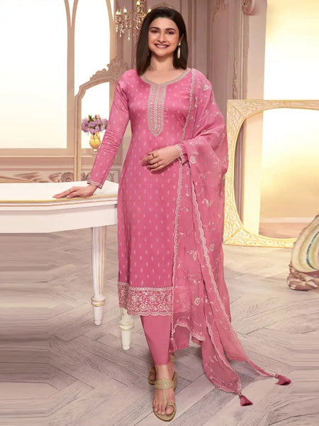 Pant Indian Dress - Embroidered Silk Georgette