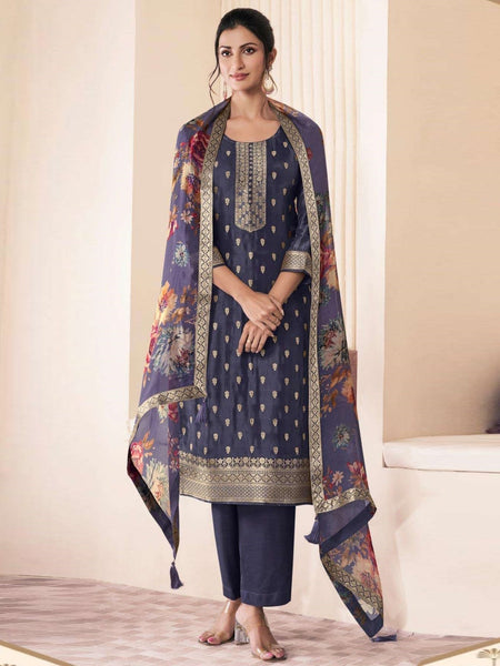Pant Indian Dress - Lotus Silk Jacquard