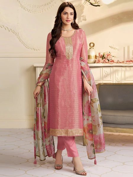 New Indian Dress - Art Silk Embroidered