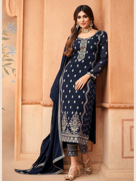 Sharara Indian Dress - Embroidered Georgette