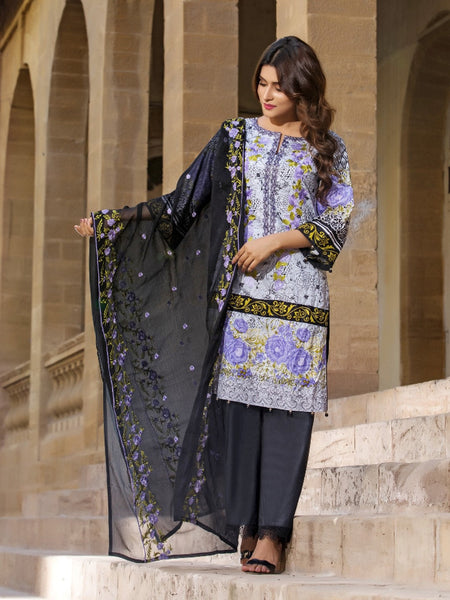 Pakistani Salwar Kameez - Embroidered Lawn