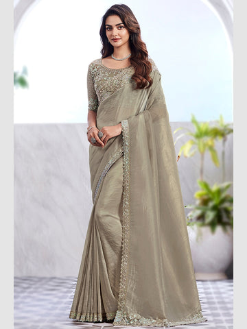 Embroidered Art Silk Saree