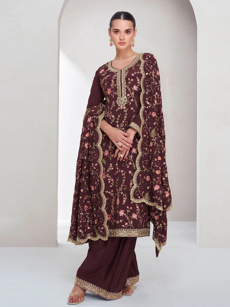  Salwar Kameez - Premium Chinnon Silk