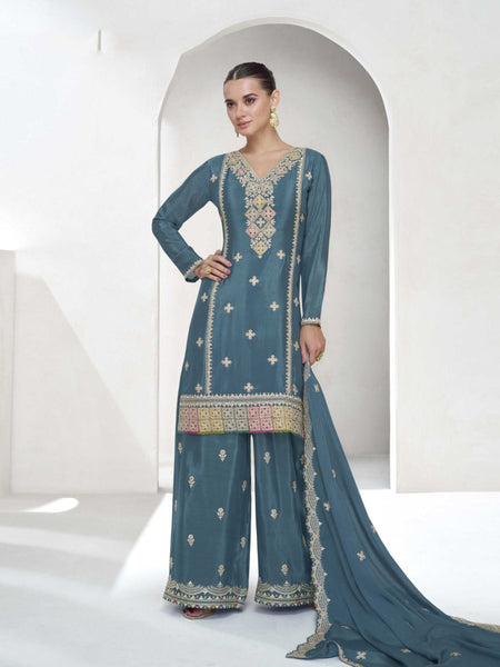 Georgette Indian Dress - Embroidery Premium Art Silk