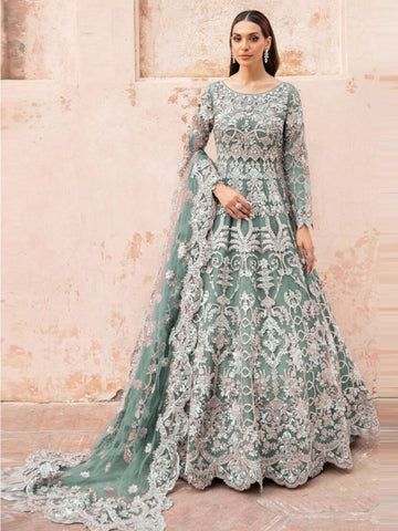 Buy Aqua & Multi Colour Bagh E Noor Floral Printed Gown Online - RI.Ritu  Kumar India Store View