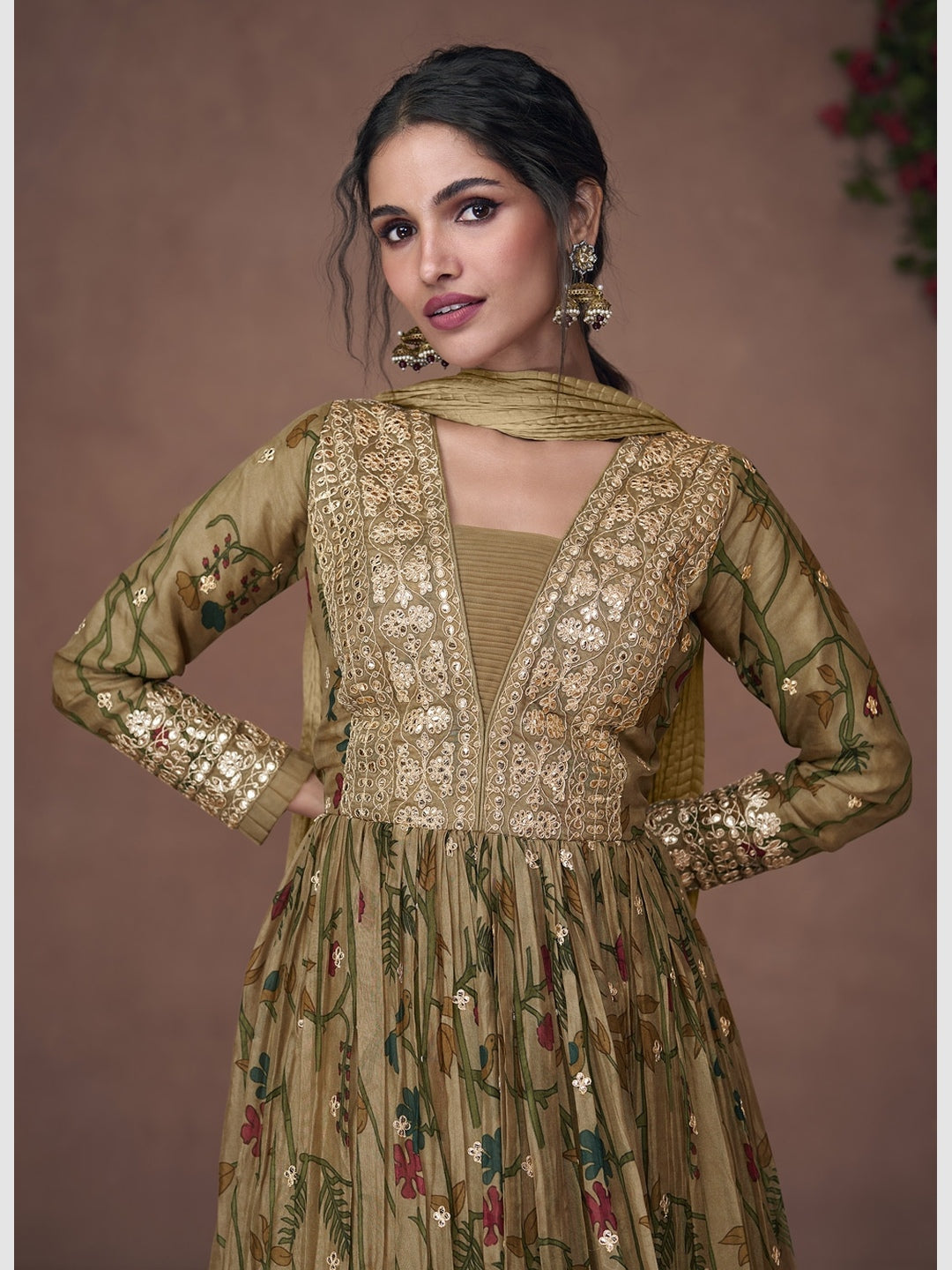 Pure Organza Silk - Anarkali Salwar Kameez - Indian Dress - C1033A ...