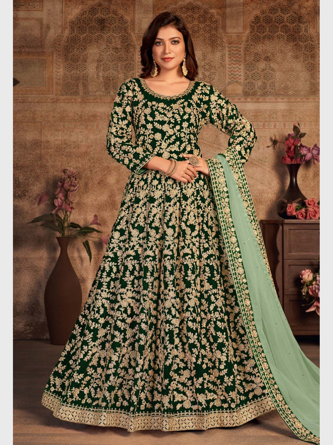 shansiya Net/Lace Embroidered Gown/Anarkali Kurta & Bottom Material Price  in India - Buy shansiya Net/Lace Embroidered Gown/Anarkali Kurta & Bottom  Material online at Flipkart.com