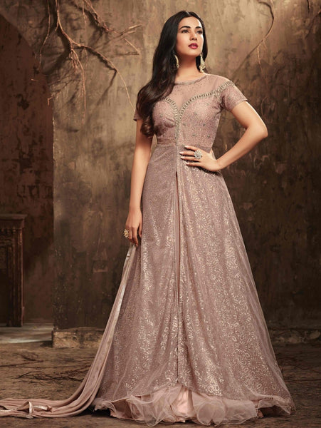 Net Indian Dress - Net & Santoon Designer Anarkali Suit