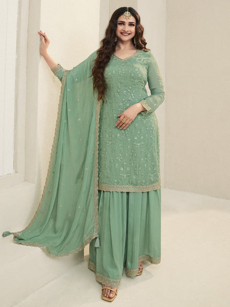 Black Indian Dress - Organza Embroidery