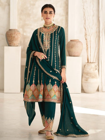 Green Luxury Silk Embroidery Green Luxury Silk Embroidery