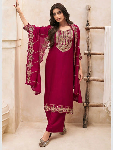 Indian Dress Red Art Silk Indian Dress Red Art Silk