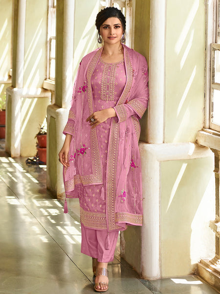 Churidar Salwar Kameez - Jacquard & Zari Embroidery