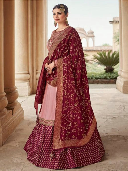 Purple Lehenga Choli - Silk Jacquard Embroidery