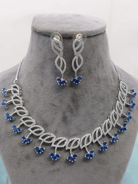 Zirconia Indian Jewelry - Zirconia Stones Necklace & Earrings