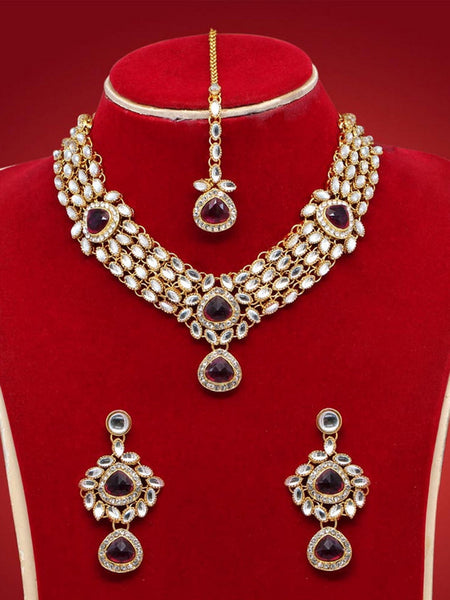  Indian Jewelry - Kundan Necklace with Tikka