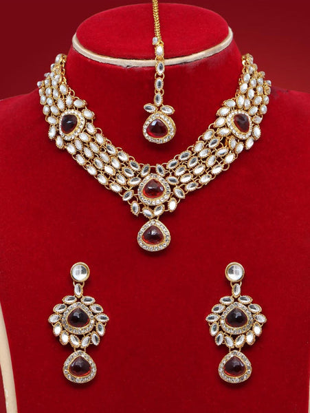  Indian Jewelry - Kundan Necklace with Tikka