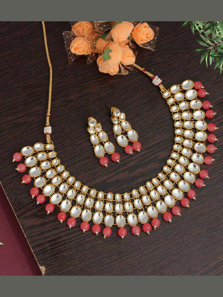 Pearl Indian Jewelry - Kundan & Pearl Necklace