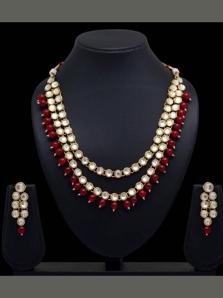Pearl Indian Jewelry - Kundan & Pearl Necklace