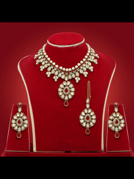  Indian Jewelry - Kundan Necklace & Tikka