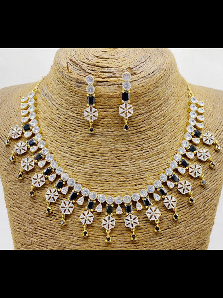 Necklace Indian Jewelry - Zirconia Necklace & Earrings