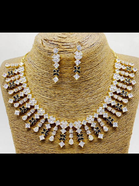 Necklace Indian Jewelry - Zirconia Necklace & Earrings