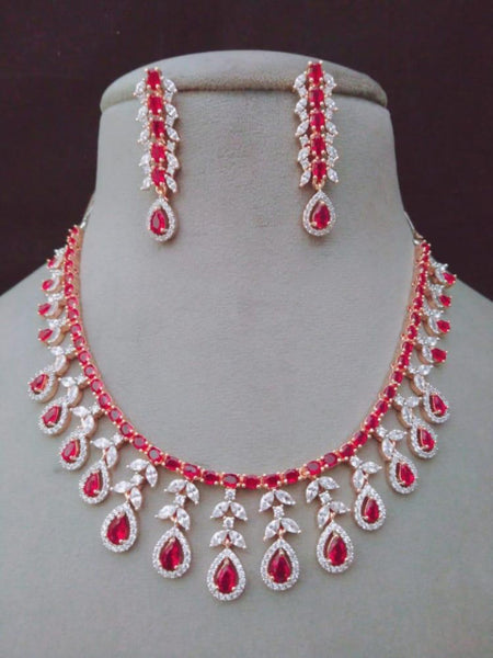 Zirconia Indian Jewelry - Zirconia Stone Necklace