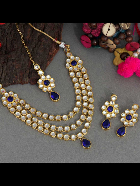 Necklace Indian Jewelry - Kundan Necklace & Tikka