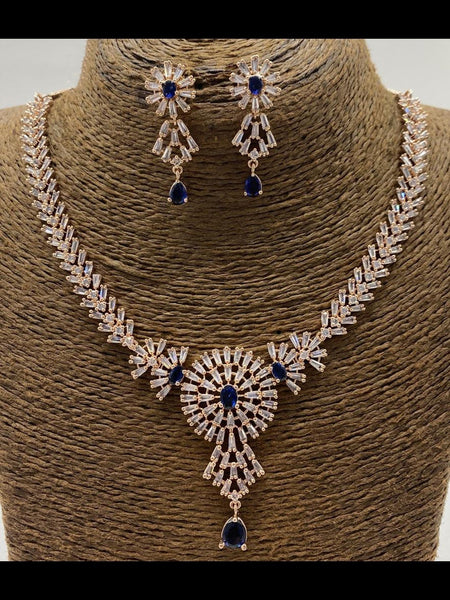 Necklace Indian Jewelry - Zirconia Stones Necklace