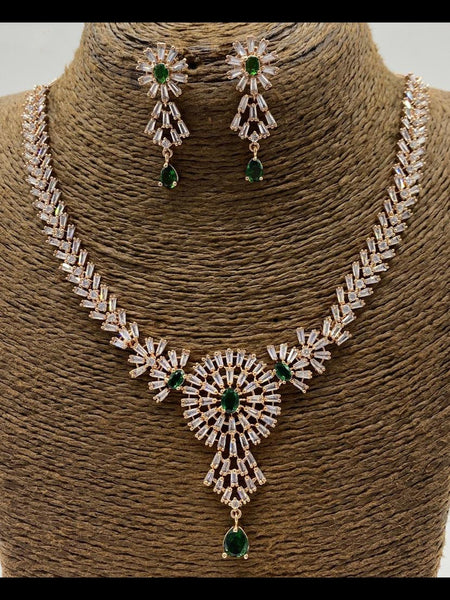 Zirconia Indian Jewelry - Zirconia Stones Necklace