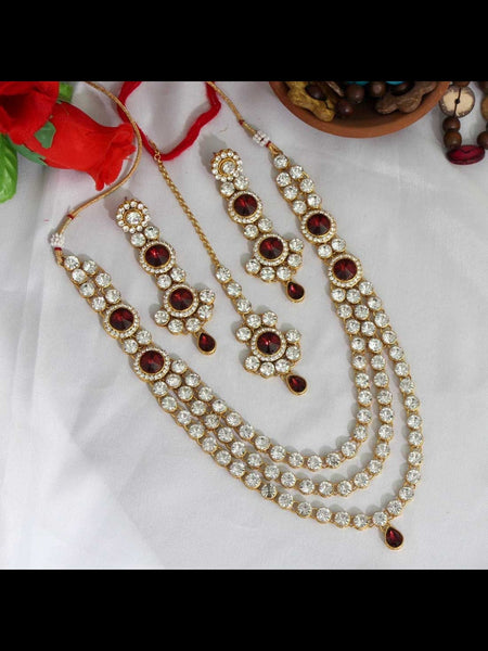 Necklace Indian Jewelry - Kundan Necklace & Tikka