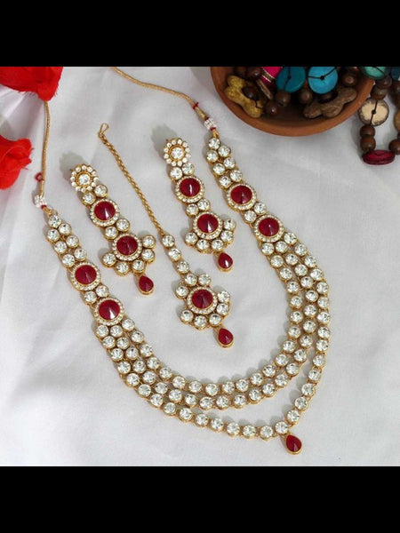 Necklace Indian Jewelry - Kundan Necklace & Tikka