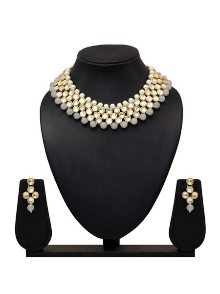 Pearl Indian Jewelry - Kundan & Pearl Necklace