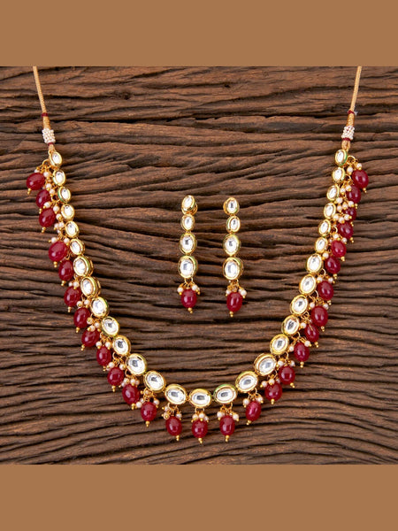 Zirconia Indian Jewelry - Zirconia  & Pearl Necklace