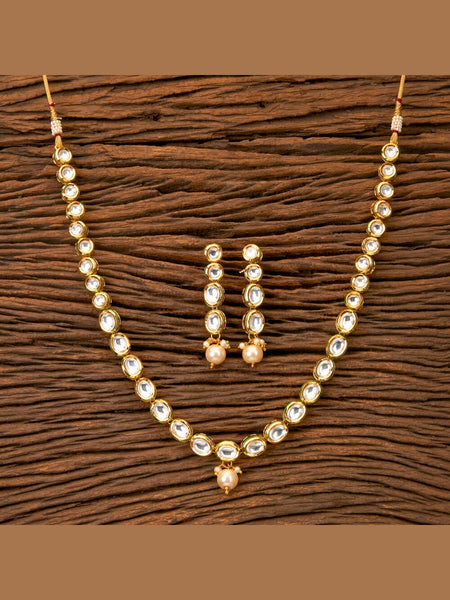 Pearl Indian Jewelry - Pure Kundan & Pearl Necklace