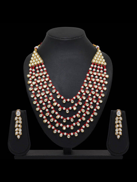 Necklace Indian Jewelry - Kundan & Pearl Necklace
