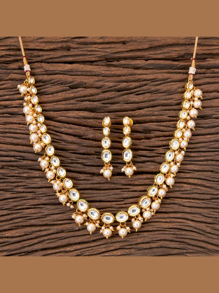 Necklace Indian Jewelry - Pure Kundan  & Pearl  Necklace