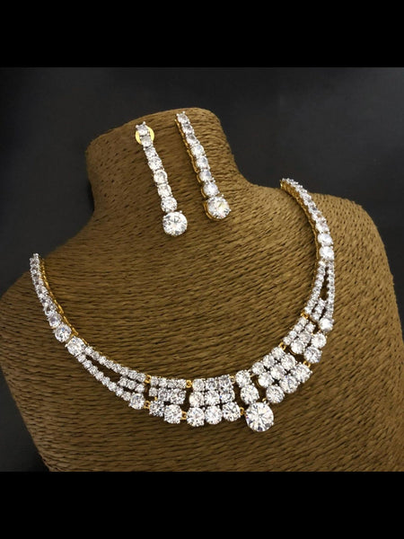 Necklace Indian Jewelry - Zirconia Necklace