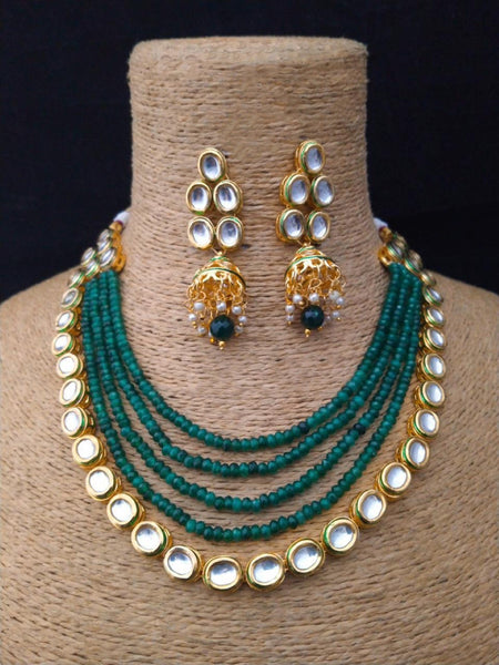 Pearl Indian Jewelry - Zirconia & Pearl Necklace