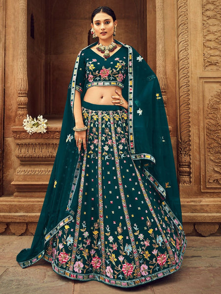 Blue Lehenga Choli - Georgette Embroidery