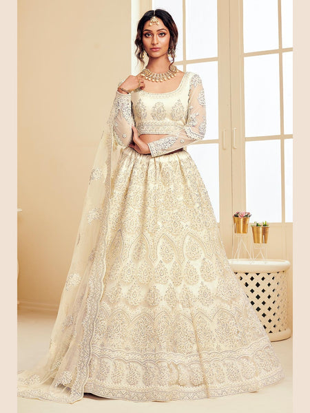 Plus-Sizes Lehenga Choli - Silk & Net Embroidery