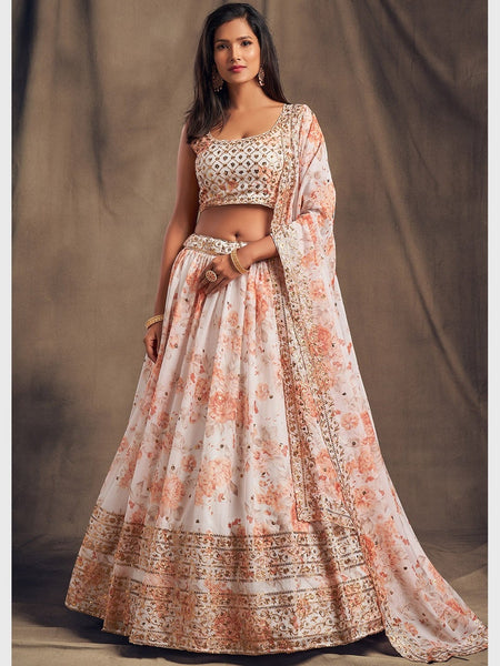 Wedding Lehenga Choli - Embroidery on Organza
