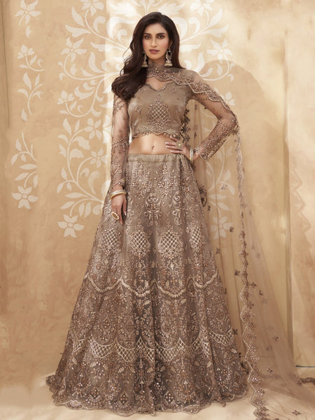 Wedding Lehenga Choli - Embroidery on Net & Silk